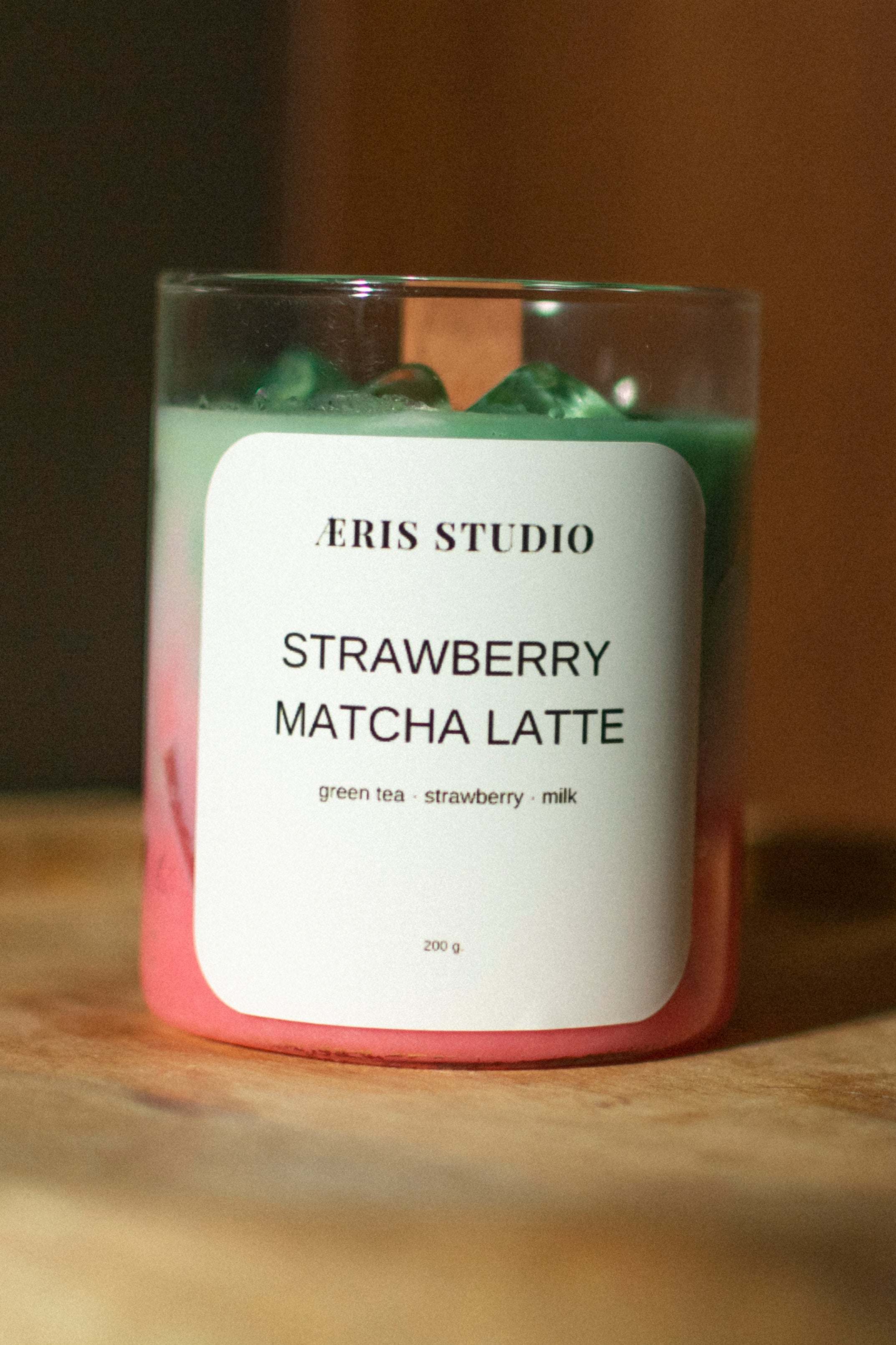 strawberry matcha latte
